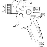 sata環(huán)保省漆小修補噴槍4400-120HVLP用于車輛噴涂維修